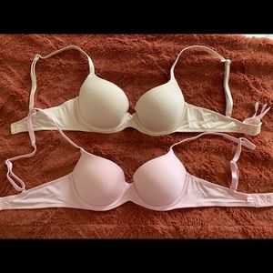 pink and white where everywhere bras